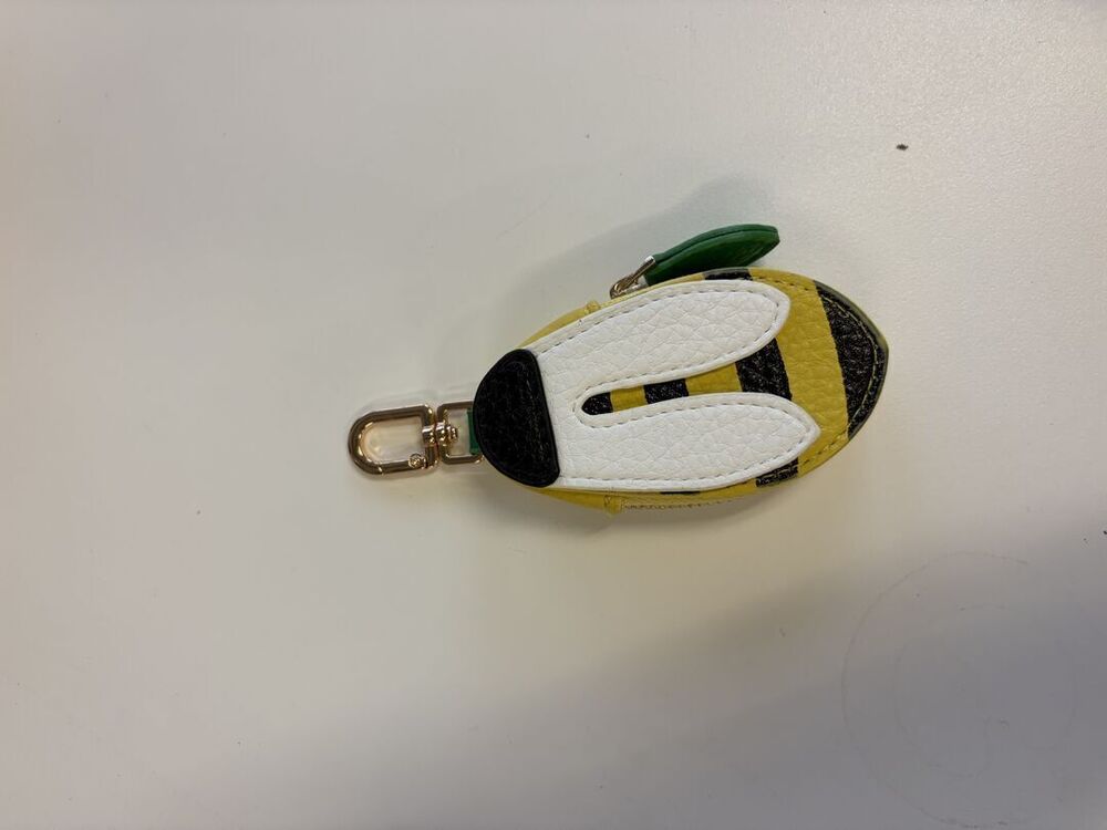 Bumble Bee Leather Bag Charm